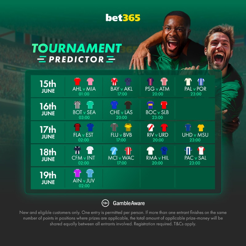 bet365 Tournament predictor - Matchday 1