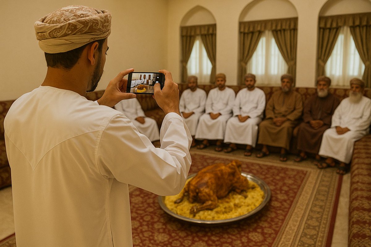 عزيزي العماني لا يغرك المجلس العامر ولا بهرجة الكرم وكرامة فلان وعلان الحقيقة هي:

1️⃣الكرم الحقيقي لا يعرف فلاش الكاميرا لأن الهدف إكرام الضيف لا التشهير به

2️⃣لا يسمح للمتطفلين يتاجروا بالمشهد ويحولوا الضيف لمادة إعلامية

(خذها قاعدة من أراد الأجر أخفى كرمه ومن أراد الظهور نشره)