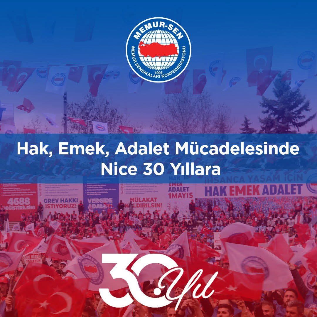 ErmisErol's tweet photo. Hak, Emek, adalet, mazlumlarla dayanışma, özlük ve özgürlük mücadelesinin adresi Memur-Sen 30 yaşında. Nice otuz yıllara inşallah...

1007 kazanıma imza atan Memur-Sen'de yeni kazanımlar için  #EmeğinYolculuğu devam ediyor.
 #MemurSen30Yaşında 
#İyikiMemurSenVar https://t.co/JGgJEiZbjt