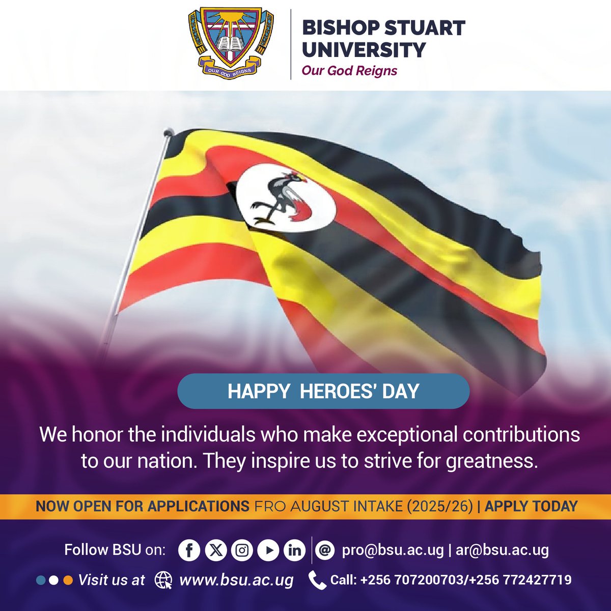 BishopStuartUni's tweet photo. Happy Heroes' Day. https://t.co/xwl9eC7pcN