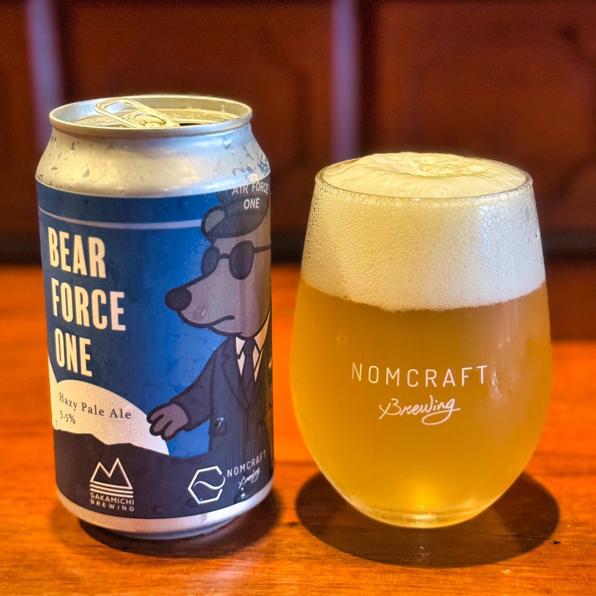 k97025's tweet photo. #craftbeer
#NomcraftBrewing x #SakamichiBrewing
#HazyPaleAle
#BearForceOne
#DrinkLocalBeer https://t.co/La74lcZHdr