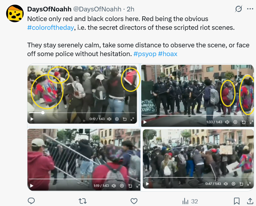 DaysOfNoahh's tweet image. Even the very predictive #illuminati cardgame had guys in red color doing the fighting with the riot police. Nice detail. #coloroftheday

en.wikipedia.org/wiki/Color_of_…
#lariots #scripted #hoax #psyop #riots #fake