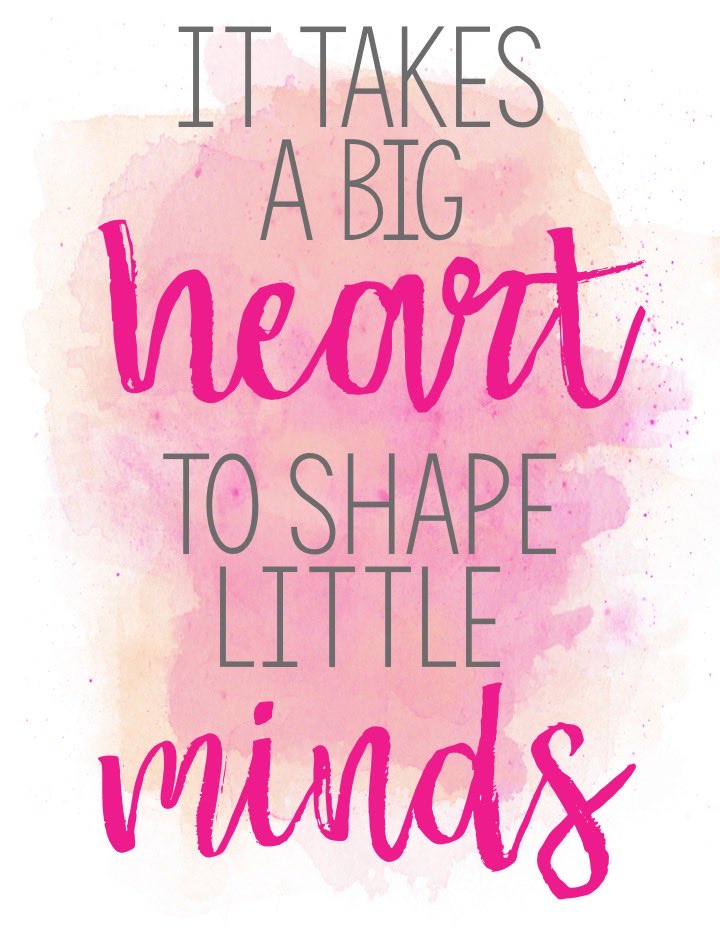 It takes a big heart to shape little minds 

#education #teachers
