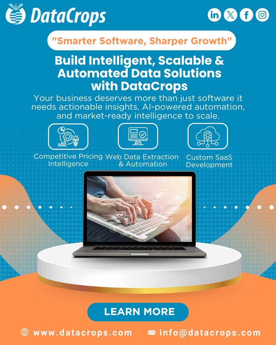 DataCrops's tweet photo. Your Data Has Power --> Are You Using It Right?
At DataCrops, it's pricing intelligence, competitor tracking, or custom software development - we tailor smart solutions that grow with you.
 eCommerce
 Pharma
 Travel
 Retail
 🌐 Visit: https: https://t.co/YUkHGvKCmD https://t.co/hg7MPgGjs9