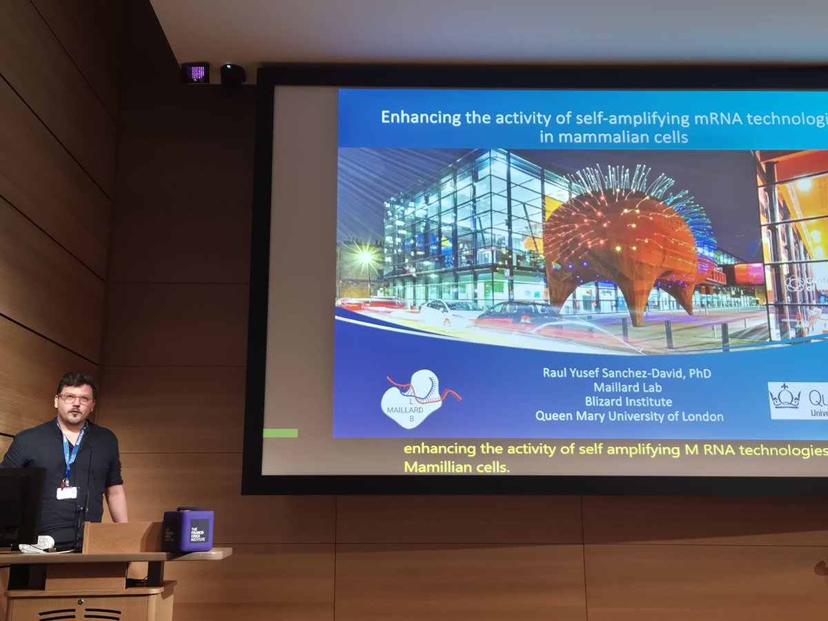 London Infection Network for/by ECRs (LINE) (@londonecr) on Twitter photo Closing session 1 is <a href="/ry_sanchezdavid/">Raul Y Sanchez David</a> <a href="/QMUL/">Queen Mary University of London</a>. A fascinating talk on self-amplifying mRNA, its interaction with our innate immunity and how we can exploit and modulate its function! #LINEsymposium2025 Closing session 1 is <a href="/ry_sanchezdavid/">Raul Y Sanchez David</a> <a href="/QMUL/">Queen Mary University of London</a>. A fascinating talk on self-amplifying mRNA, its interaction with our innate immunity and how we can exploit and modulate its function! #LINEsymposium2025
