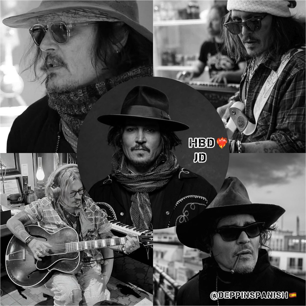 DeppInSpanish's tweet photo. Let’s celebrate his 62 birthday by spreading only good wishes! ✨
#HappyBirthdayJohnnyDepp 
Feliz cumpleaños al inigualable Johnny Depp 💖 https://t.co/IvVvPRrmu0