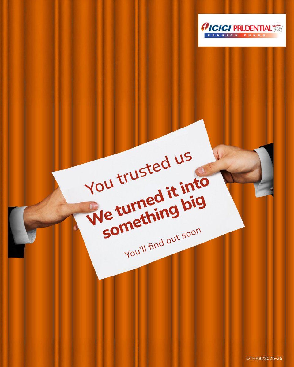 icicipension's tweet image. Helping you build a stronger tomorrow has always been ICICI Prudential Pension Fund's priority. And soon, we’re marking a milestone that reflects that commitment. Something big is on the way. 

#ICICINPS #RetirementPlanning #TaxSavingTips #NationalPensionSystem #npszarurihai