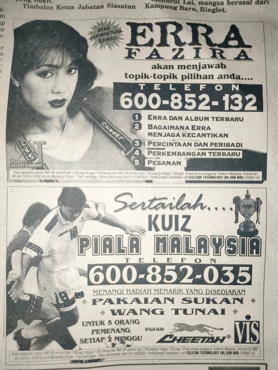 Bertapa bosan nya hidup zaman dulu sampai kena talipon Era Pazirra nak tahu dia suka air apa.

Siapa dulu pernah call hantu kat Mastika ? 

Cam babik je debor. Lepas tu bil talipon tinggi.