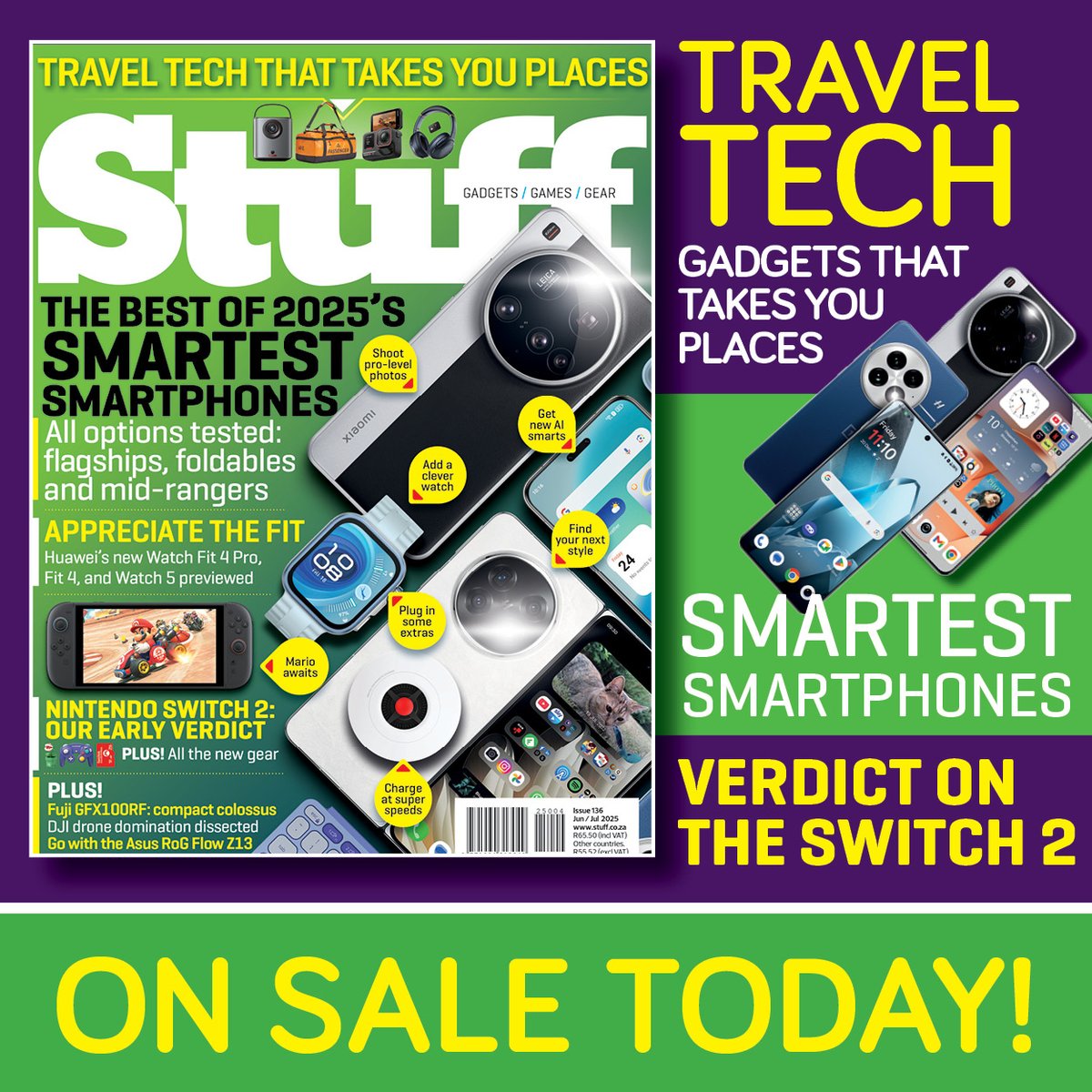 StuffSA's tweet image. ✨New✨#StuffMagazine is out now! 📖
In stores and at stuff.co.za/shop/. 🛒🌐
#StuffSA
