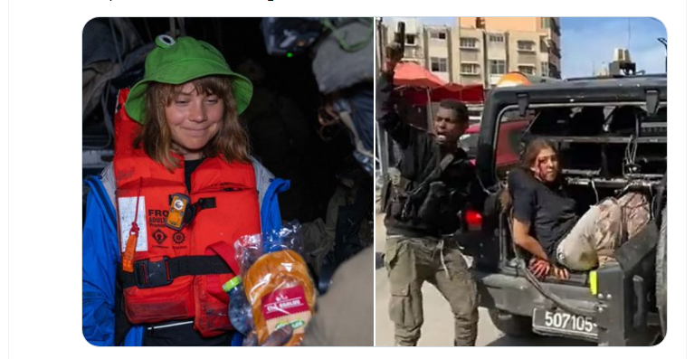 <a href="/piersmorgan/">Piers Morgan</a> <a href="/GretaThunberg/">Greta Thunberg</a> Kidnapped by the IDF
versus
Kidnapped by Hamas