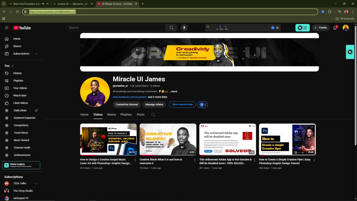 creative__ui's tweet image. Coming back to YouTube this week.
I&apos;ll be sharing insights into my creative process and contents that will help creatives in general.
Subscribe below 👇
youtube.com/@creative_ui/