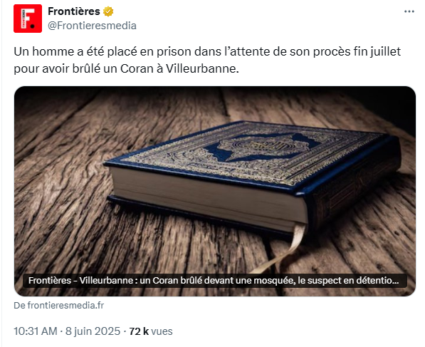 islamismefrance's tweet photo. Nos juges rouges emploient les mêmes méthodes que les britanniques : la population carcérale étant composée à 75% de musulmans (d'après le recteur de la mosquée de Paris), ils envoient les militants anti-islam au trou au moindre prétexte en espérant qu'ils aient un "accident". https://t.co/IA00h3EZt4
