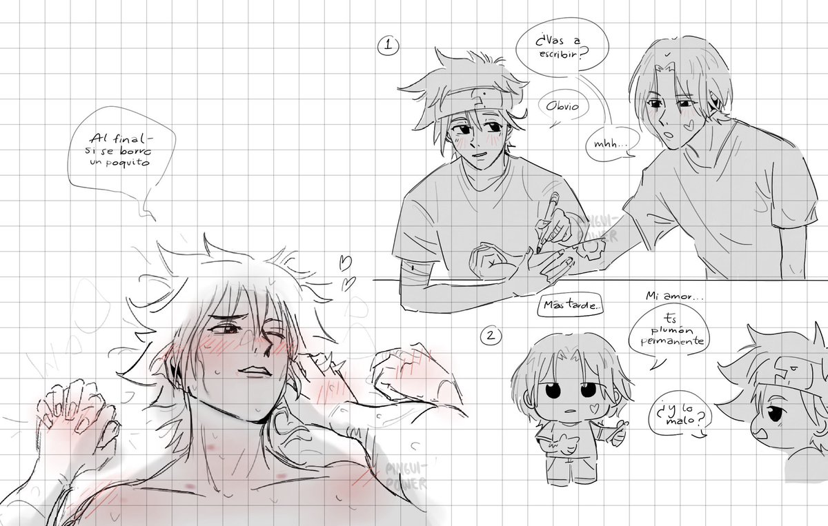 PinguiPower31's tweet image. Una disculpa por los rayones de más 🙂↕️.
Los chibis casi nunca me salen pero se entienden gracias a las referencias que usé 🌺❄️.
#SK8THEINFINITY