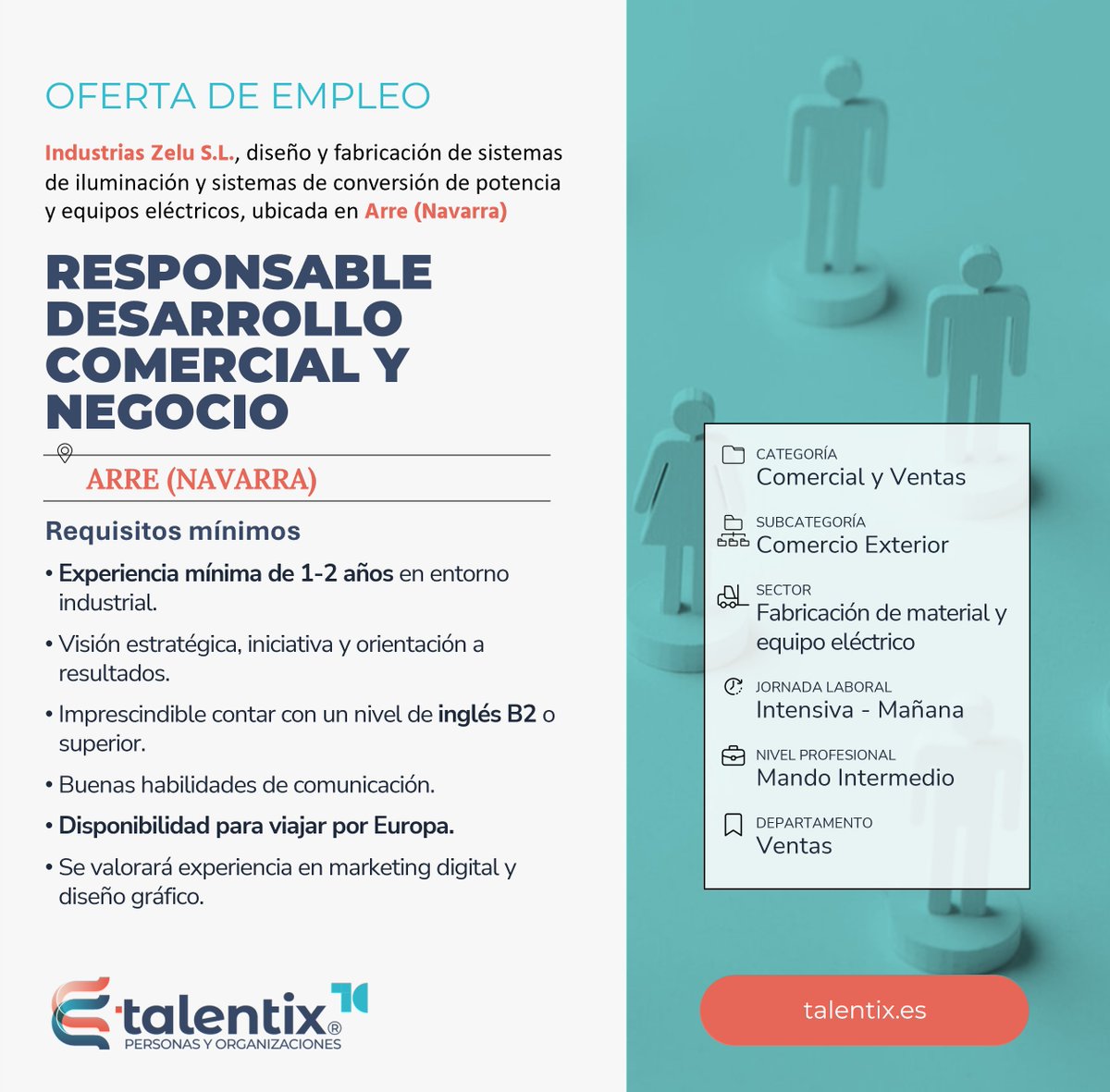 Se busca Responsable Desarrollo Comercial y Negocio en #Navarra para liderar la estrategia de crecimiento en una empresa referente del sector eléctrico.
¿Listo/a para el desafío? Aplica aquí:
ow.ly/zaE750W67Il
#Empleo #Navarra #Comercial #DesarrolloDeNegocio #Ventas