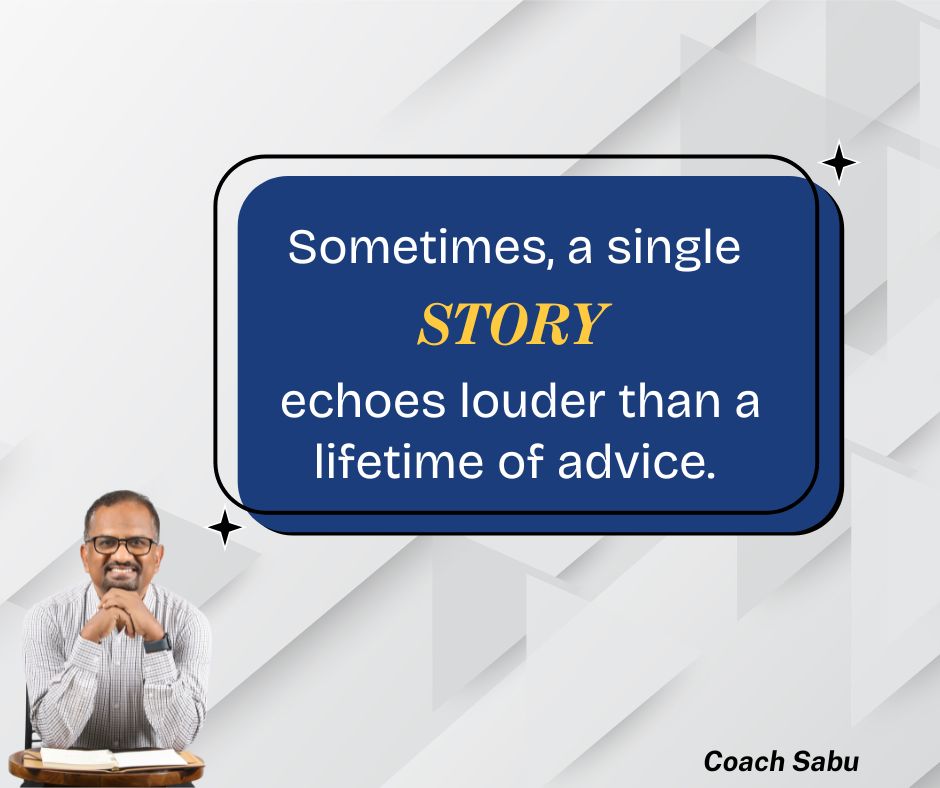 Which story are you carrying with you today? Is it helping you grow—or holding you back?
𝐓𝐡𝐞 𝐫𝐢𝐠𝐡𝐭 𝐬𝐭𝐨𝐫𝐲 𝐢𝐧𝐯𝐢𝐭𝐞𝐬 𝐫𝐞𝐟𝐥𝐞𝐜𝐭𝐢𝐨𝐧, 𝐚𝐧𝐝 𝐫𝐞𝐟𝐥𝐞𝐜𝐭𝐢𝐨𝐧 𝐢𝐧𝐬𝐩𝐢𝐫𝐞𝐬 𝐚𝐜𝐭𝐢𝐨𝐧

Let’s explore it together
You can reach me at sabu@coachsabu.com