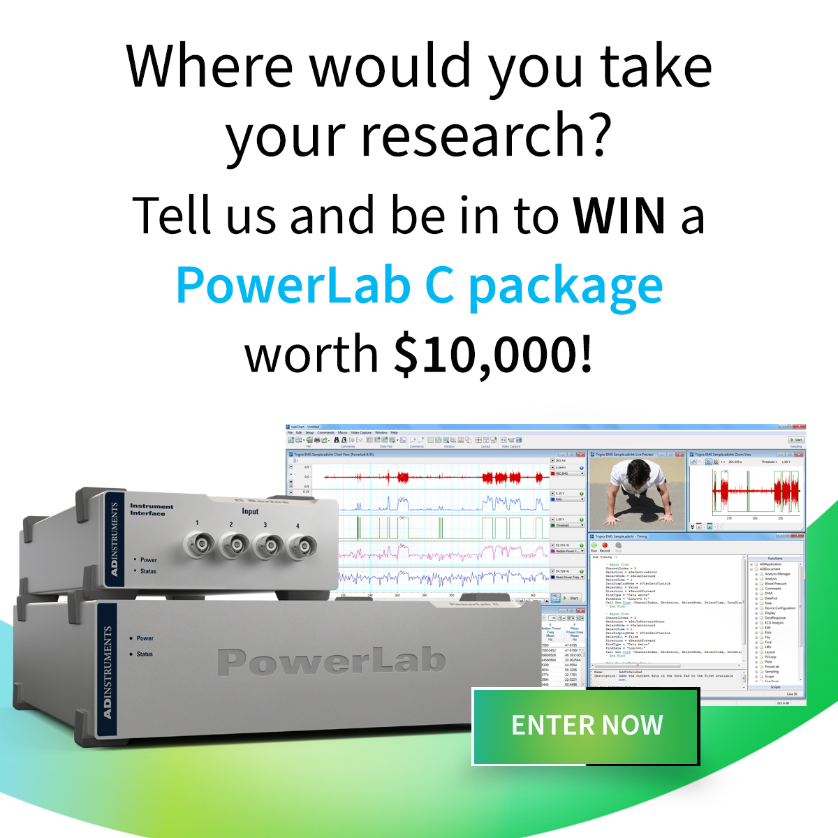 Where would you take your research with $10,000 in cutting-edge lab tech? From cardiovascular studies to neuroscience &amp; beyond, #PowerLabC gives you the flexibility &amp; precision to advance your research.

ENTER NOW 👉 adi.to/win-powerlabc

#ADInstruments #MakingScienceEasier
