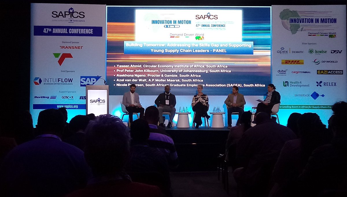 shabierja's tweet image. Panel discussion: Building Tomorrow: Addressing the Skills Gap &amp;amp; Supporting Young Supply Chain Leaders - Facilitator, Yaseen Ahmid, Circular Economy Institute of Africa, South Africa. @SAPICS01 #SAPICS2025 #InnovationInMotion #SupplyChainAfrica #CapeTownConference