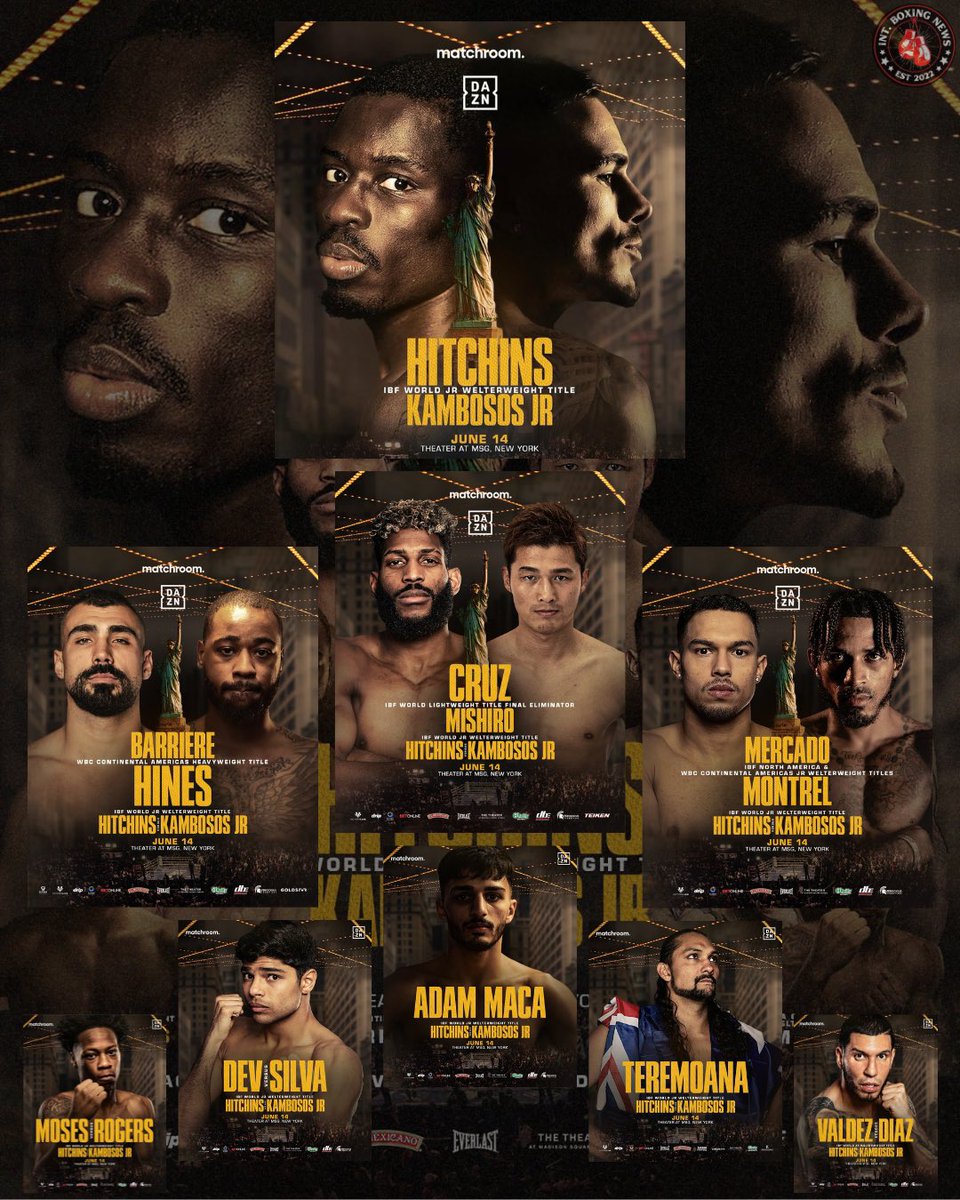 International Boxing News (@intboxingnews) on Twitter photo 🥊 IT’S FIGHT WEEK!
<a href="/HeIsRichardson/">Richardson Hitchins</a> defends his IBF Super-Lightweight World title against <a href="/georgekambosos/">George "Ferocious" Kambosos Jr</a>!💥
<a href="/AndyCruzGomezJr/">Andy Cruz Gómez</a> returns against Hironori Mishiro!🔥
<a href="/Teremoana98/">Teremoana</a> is BACK!🧨
<a href="/1adammaca1/">Adam Maca</a> makes his debut!📈
#HitchinsKambosos | <a href="/DAZNBoxing/">DAZN Boxing</a> 🥊 IT’S FIGHT WEEK!
<a href="/HeIsRichardson/">Richardson Hitchins</a> defends his IBF Super-Lightweight World title against <a href="/georgekambosos/">George "Ferocious" Kambosos Jr</a>!💥
<a href="/AndyCruzGomezJr/">Andy Cruz Gómez</a> returns against Hironori Mishiro!🔥
<a href="/Teremoana98/">Teremoana</a> is BACK!🧨
<a href="/1adammaca1/">Adam Maca</a> makes his debut!📈
#HitchinsKambosos | <a href="/DAZNBoxing/">DAZN Boxing</a>