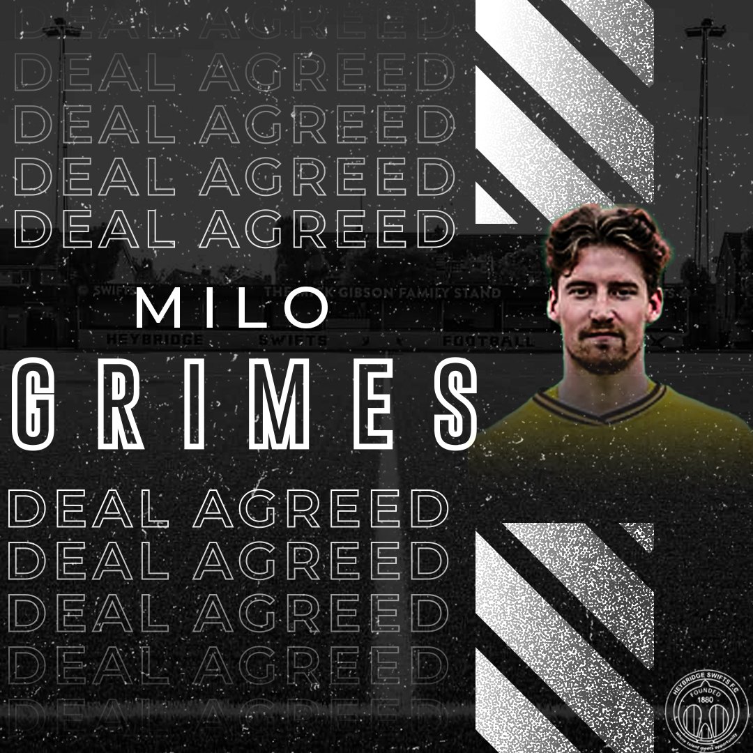Milo Grimes joins the Swifts! ⚫⚪

We’re pleased to announce the signing of versatile defender Milo Grimes ahead of the new season.

Milo arrives from Stanway Rovers, where he was a key part of their title-winning Essex Senior League campaign, racking up 34 appearances last