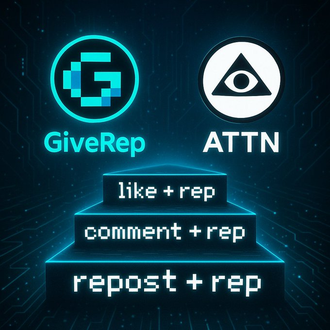 HamiltoMina's tweet photo. @GiveRep and @ATTNtoken bring transparency and rewards to Web3 communities. Create impact, gain trust, and earn with every move. Start earning by building your credibility. #ATTNtoken #GiveRep https://t.co/ylULQ4VPXa