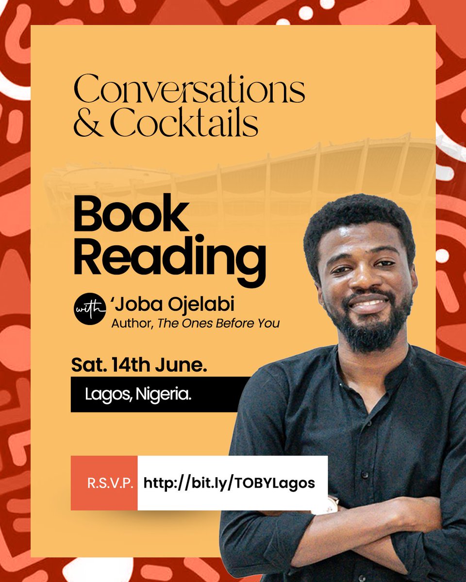 Conversations &amp; Cocktails with Joba Ojelabi. Mark your calendars for Saturday, 14th June 2024, as "The Ones Before You" comes alive in an evening of poetry, presence, and shared stories.