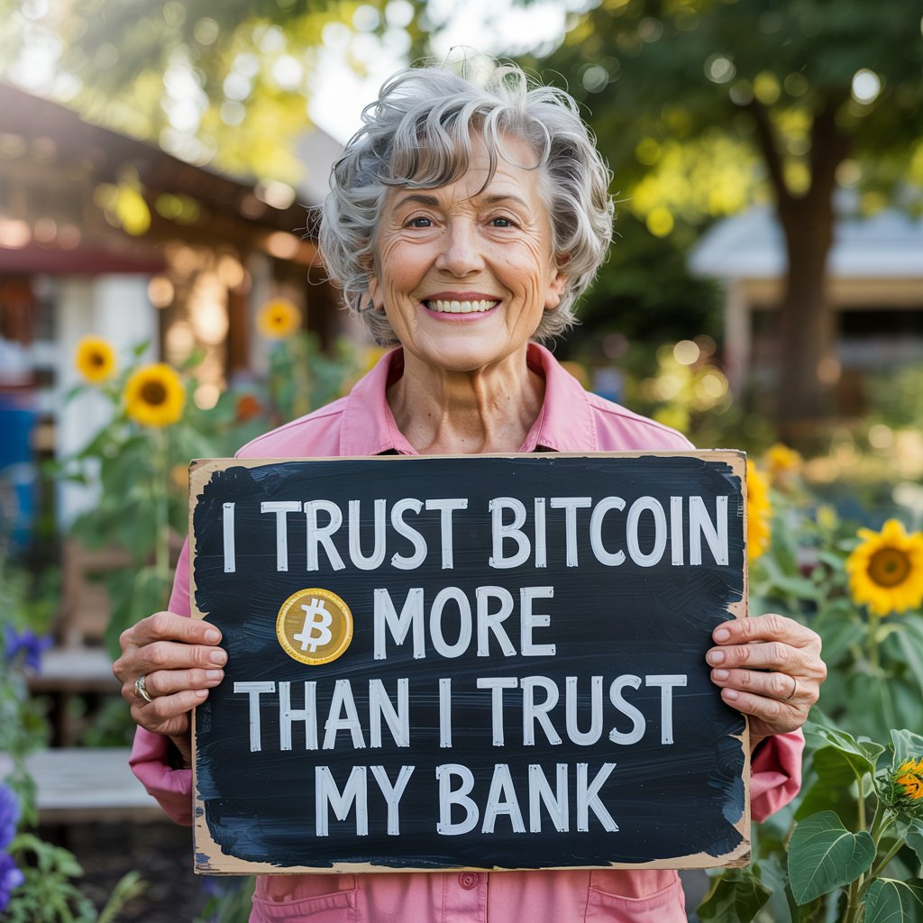 Decades of banking, and she still chose #Bitcoin