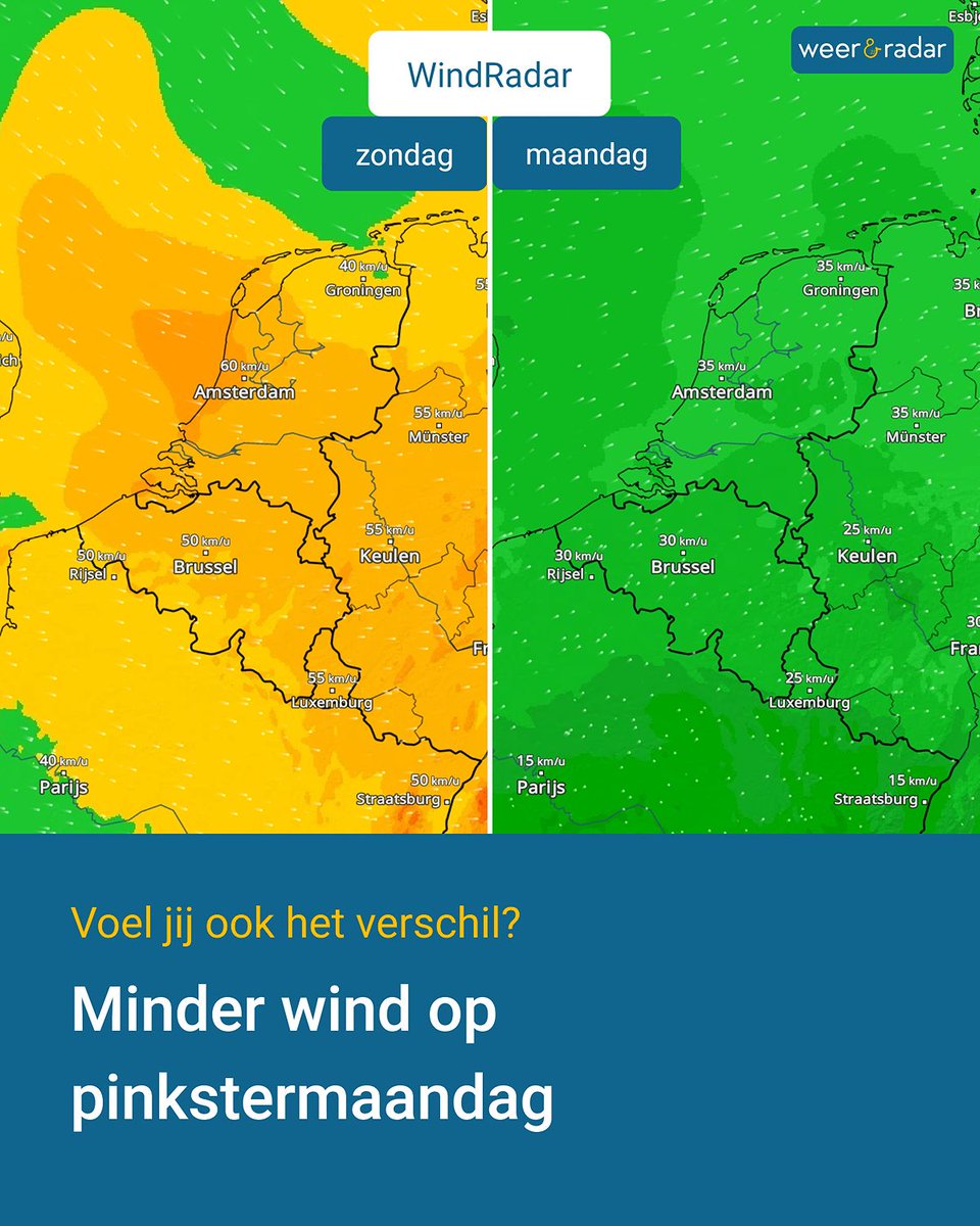 weerenradar_nl's tweet image. Merk jij dat het vandaag ook aanzienlijk minder hard waait? Lees meer: app.weerenradar.nl/U13Q/xqz1wy2e 

#windradar #weernieuws #wind #pinksteren
