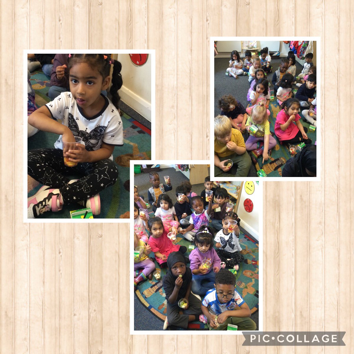 Today in nursery we have prepared our own fruit salad for snack. 🍌🍓🍇🍍 #PPEYFS #PPPhysical #PPRSHE #PPPE