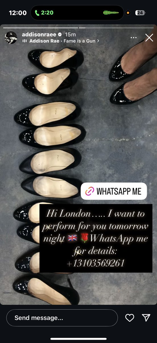 טוב בכל זאת אחד ממכם פתח לי עין ואדיסון מופיעה בלונדון ל י ל ה לפני שאני נוחת שם