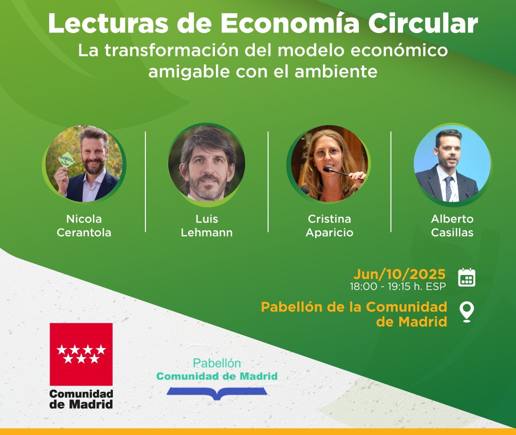 Luis Lehmann💪 (@luislehmann) on Twitter photo 🔄 #EconomíaCircular en la FERIA del LIBRO de MADRID 📚
Acompañanos este martes 10 a las 18hs en el Pabellón de la <a href="/ComunidadMadrid/">Comunidad de Madrid</a>.
👉🏻 Nicola Cerantola
👉🏻 <a href="/LuisLehmann/">Luis Lehmann💪</a>
👉🏻 <a href="/CAparicioMaeztu/">Cristina Aparicio</a>
👉🏻 Alberto Casillas <a href="/RevistaRETEMA/">RETEMA, Revista Técnica de Medio Ambiente</a>
Compartilo!
+ info: n9.cl/tmt5we
<a href="/FLMadrid/">Feria del Libro de Madrid</a> 🔄 #EconomíaCircular en la FERIA del LIBRO de MADRID 📚
Acompañanos este martes 10 a las 18hs en el Pabellón de la <a href="/ComunidadMadrid/">Comunidad de Madrid</a>.
👉🏻 Nicola Cerantola
👉🏻 <a href="/LuisLehmann/">Luis Lehmann💪</a>
👉🏻 <a href="/CAparicioMaeztu/">Cristina Aparicio</a>
👉🏻 Alberto Casillas <a href="/RevistaRETEMA/">RETEMA, Revista Técnica de Medio Ambiente</a>
Compartilo!
+ info: n9.cl/tmt5we
<a href="/FLMadrid/">Feria del Libro de Madrid</a>