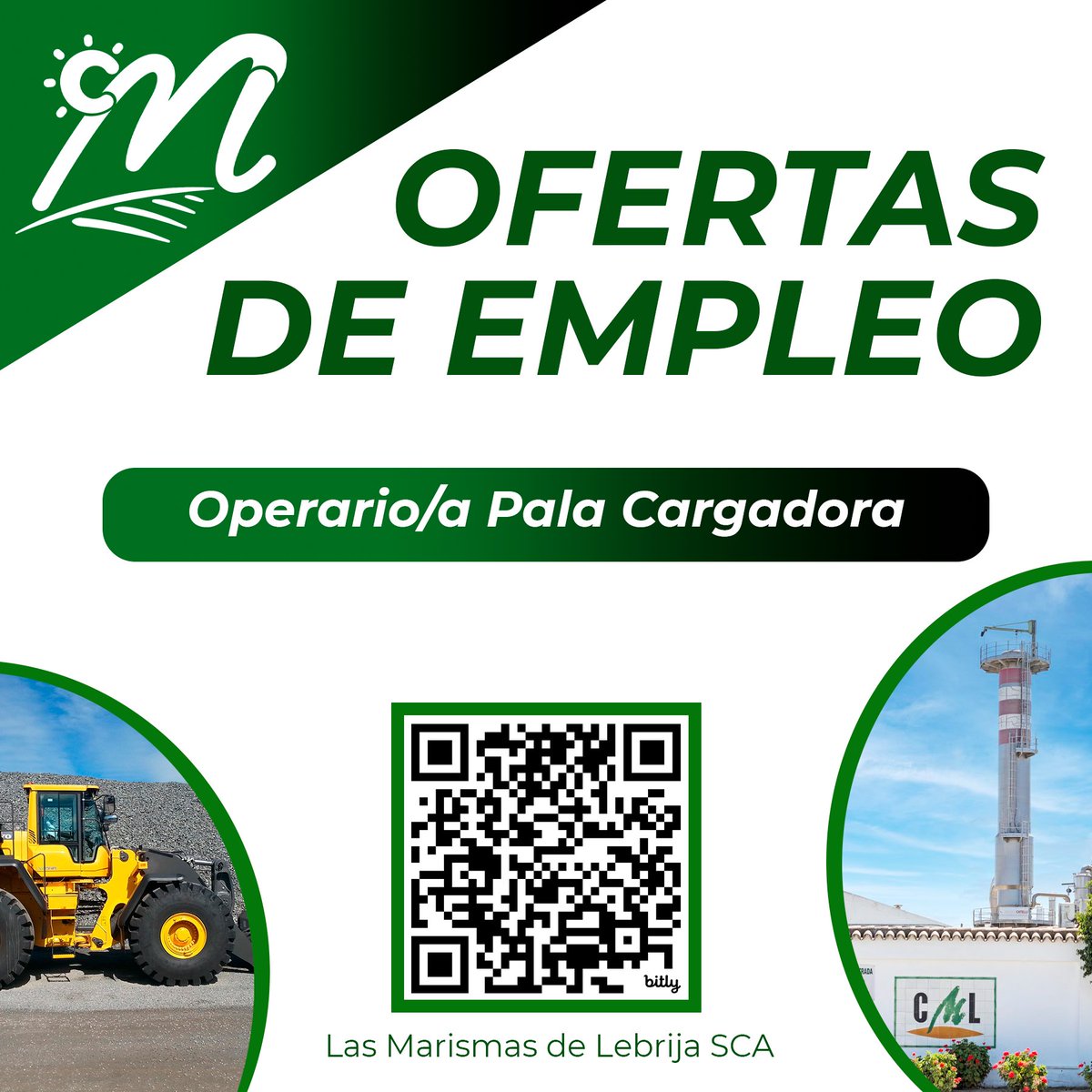 En #LasMarismas actualmente contamos con una serie de ofertas de empleo activas para cubrir los siguientes puestos:

🔌Electricista Industrial 
🛢️Operador/a de Carretilla
🚜Operario/a de Pala Cargadora
🔬Técnico/a de Laboratorio

Accede a las ofertas 👉 bit.ly/3SEv2yj