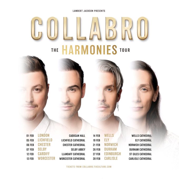EventHotelsLtd's tweet image. 💫@Collabro, the beloved @BGT winners, are officially reuniting! 🌟 

This autumn, they’ll tour the UK with a series of intimate, piano-led performances in the country’s most breathtaking cathedrals.

🎟️ Tickets on sale now shorturl.at/qR052

#Collabro