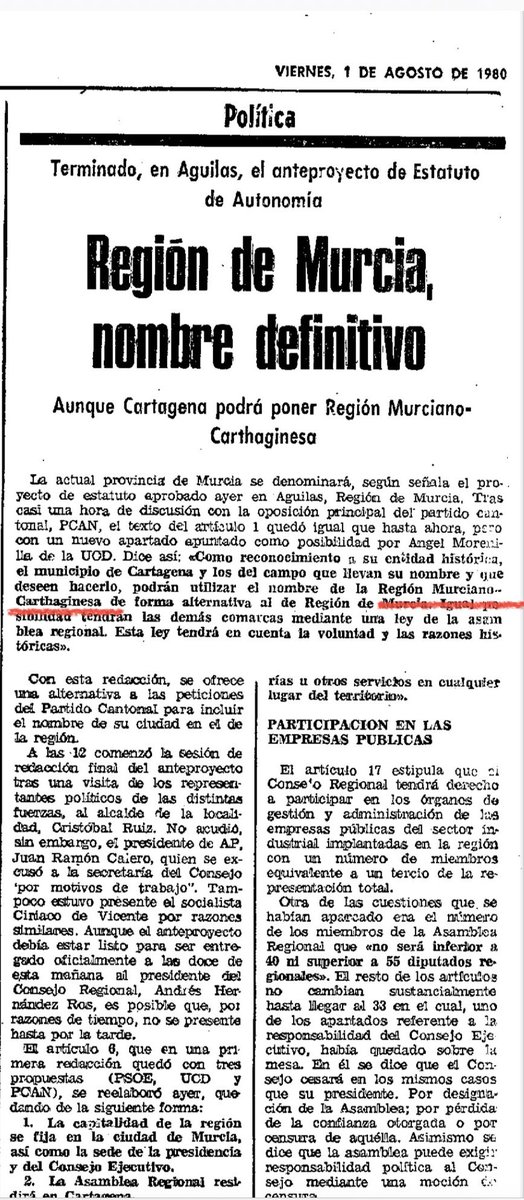 <a href="/sanchezcastejon/">Pedro Sánchez</a> <a href="/territorialgob/">Ministerio P. Territorial y M. Democrática</a> NO SOMOS MURCIANOS
El territorio Cartaginense tiene su propia identidad, mucho antes de que naciera Murcia hace 1200 años. 
Cartagena fue fundada en 229 a. C. Un milenio antes y cuando aún no existía Murcia, el territorio Cartaginense ya era una gran influencia en Hispania y