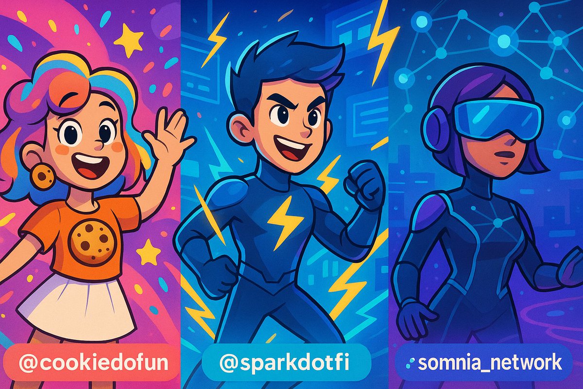 🧵 1/ Geleceğin Web3 yıldızlarını radarınıza aldınız mı? 👀
Bugün 3 farklı alanda dikkat çeken projeyi inceleyeceğiz:

🍪 <a href="/cookiedotfun/">Cookie DAO 🍪</a>
⚡️ <a href="/sparkdotfi/">Spark</a>
🌐 <a href="/Somnia_Network/">Somnia</a>

Biraz derin bakalım:👇

2/ 🍪 <a href="/cookiedotfun/">Cookie DAO 🍪</a>
GameFi &amp; SocialFi alanında hızla büyüyen bir proje.

→ Sosyal