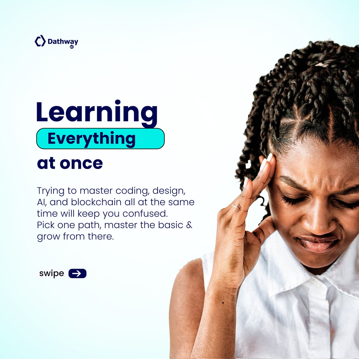 DathwayAi's tweet image. Tech Beginner Mistakes You Can Avoid!
Starting your tech journey? Don’t fall into these common traps. 
📌 Save this for later
#techtipsandtricks #beginnersintech #learntechskills #TechJourney #TechCareers #techcommunity #dathwayai