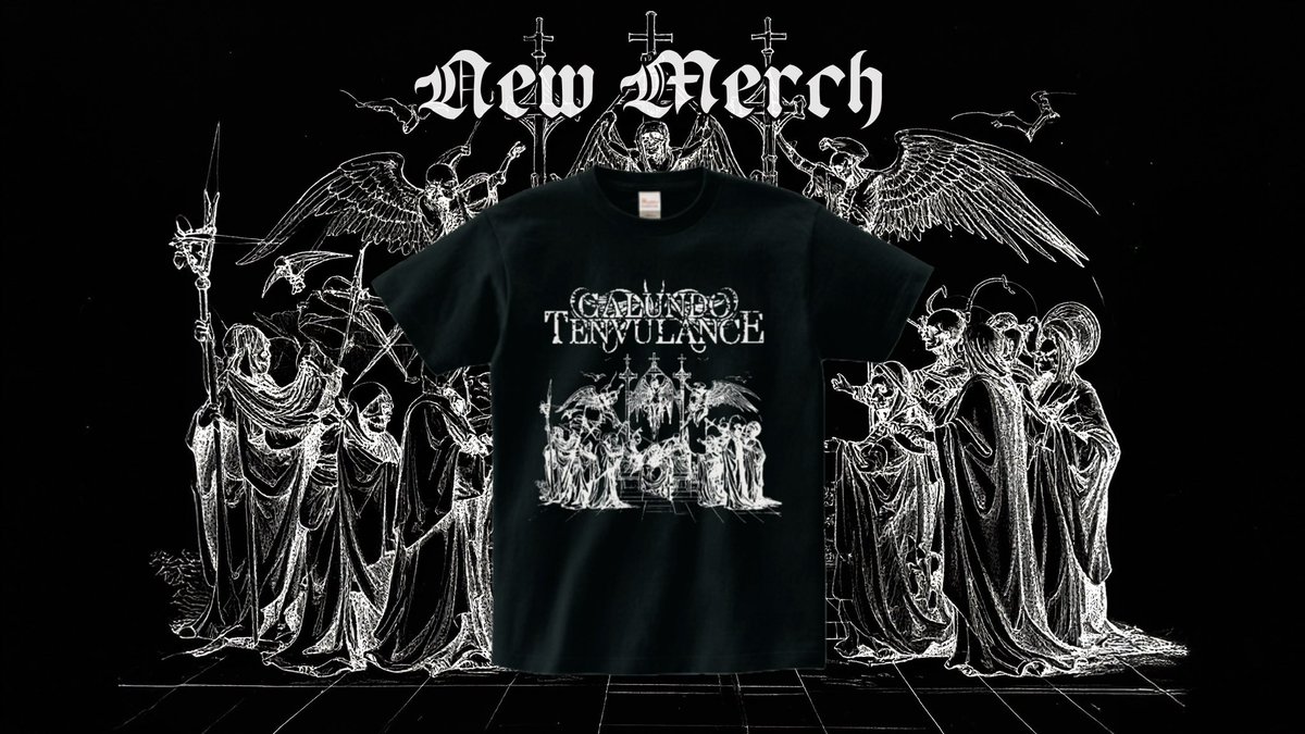 【New Merch】
前回ライブでも好評だった新デザインTシャツをオンラインショップに追加しました🎉
数に限りがありますのでお早めに！
Reminiscence Of Vanity T-Shirt(XLのみ在庫あり)

●購入ページ
galundotenv.base.shop