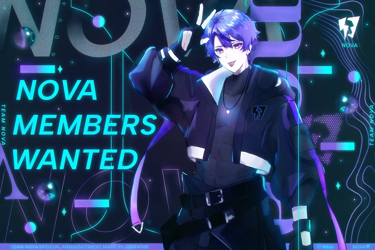 【👾Novaメンバー募集のお知らせ👾】

┅募集部門┅
◻︎運営
◻︎スポンサー
◻︎Fortnite競技
◻︎ストリーマー
◻︎イラストレーター
◻︎デザイナー
◻︎映像

📄応募方法
❑Nova公式(＠_Novajp)をフォロー✅
❑この投稿をリポスト♻(RT)
❑リプ欄の応募フォームを回答