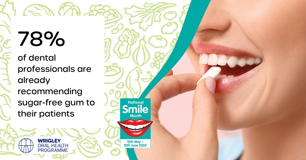 78% of dental professionals are already recommending sugar-free gum to their patients.

#SmileMonth #FeedYourSmile