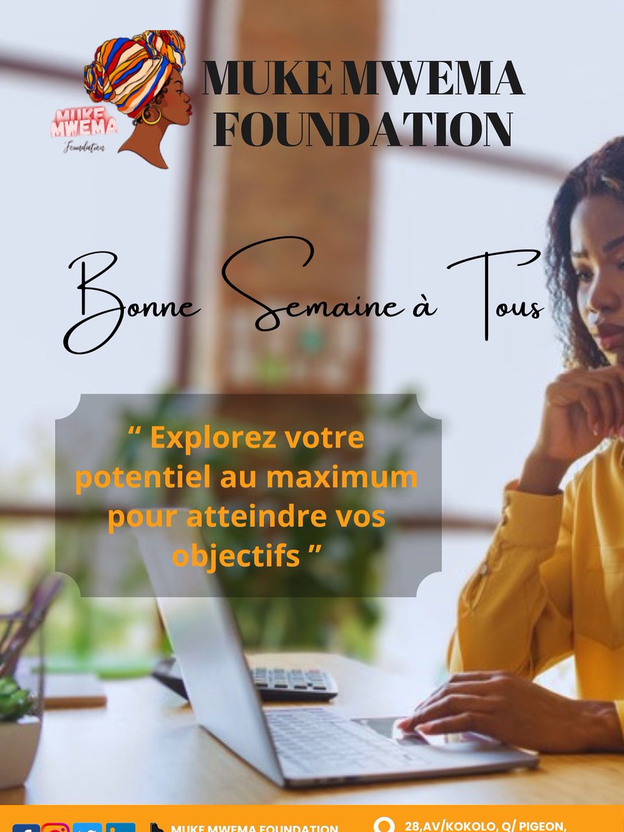 #FMM_ASBL: Ensemble pour le Bien-être de Tous 👩🏾‍🦰

Bon début de semaine à tous ✨

« Explorez votre potentiel au maximum pour atteindre vos objectifs »