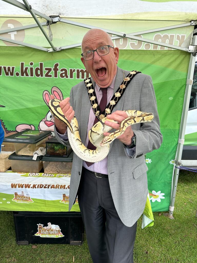 Mayor of the Borough enjoying himself yesterday at Friends Goodwill Music Festival in Larne <a href="/mea_bc/">Mid and East Antrim Borough Council</a> <a href="/KidzFarm/">kidz farm</a>