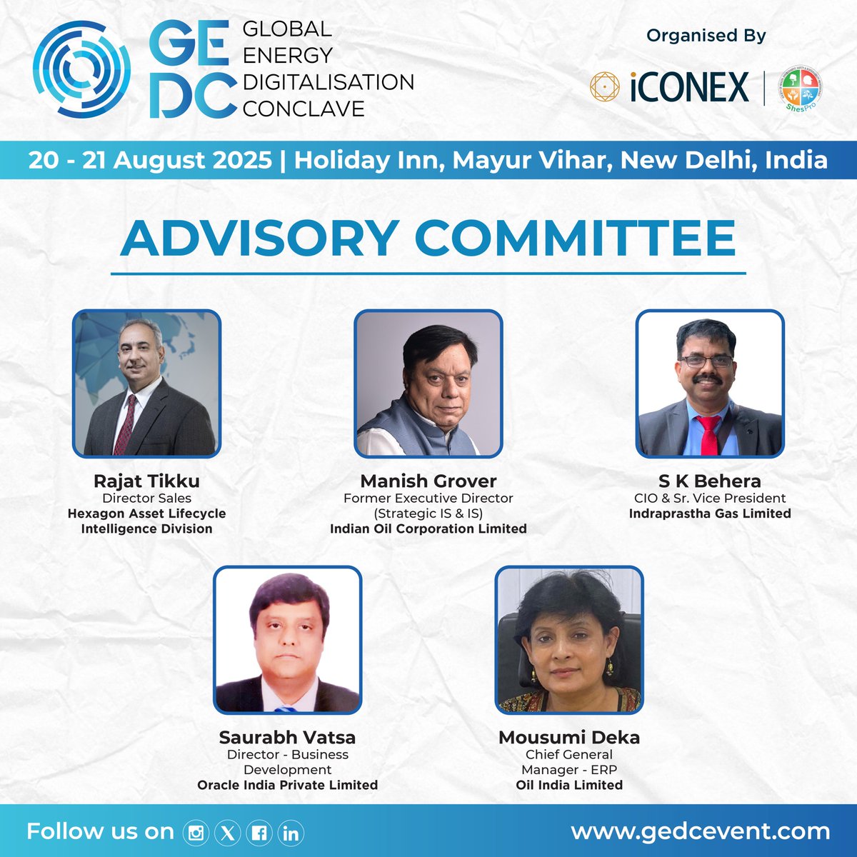 gedcevent's tweet photo. Introducing the masterminds driving #GEDC2025 forward.
The Advisory Committee of GEDC 2025 comprises some of the most respected minds in energy and technology. With their direction GEDC is positioned to be a landmark global dialogue on digitalisation in energy.
 #CommitteeMembers https://t.co/VLqBpBT9px