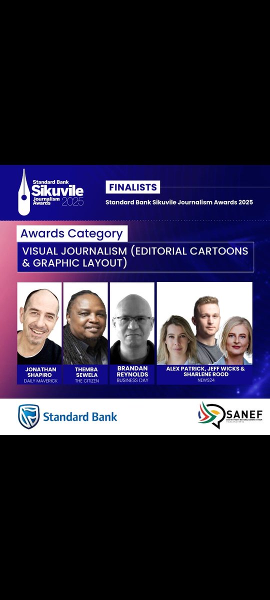sitole's tweet photo. Congratulations to @TheCitizen_News cartoonist @SiwelaCartoons for being nominated for the @Sikuvile_Awards. He is an award-winning creative genius, known for his vibrant cartoons that provide deep commentary &amp; satire on SA's controversial political landscape. #SikuvileAwards2025 https://t.co/q35HhXThTV
