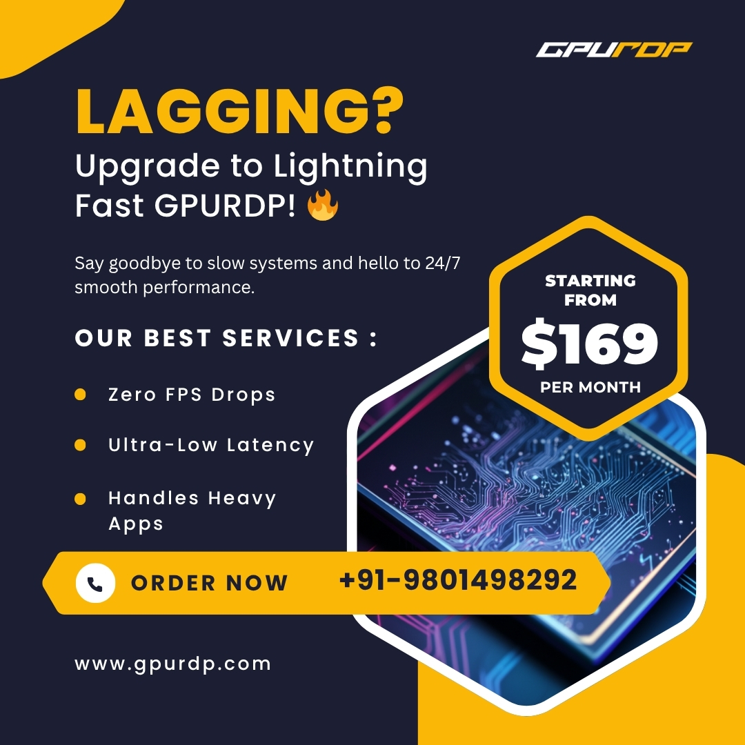 gpurdp's tweet photo. 🔥 Lagging? Upgrade to Lightning Fast #GPURDP! 🔥

Say goodbye to system crashes, lags &amp; delays.
✅ Zero FPS Drops
✅ Ultra-Low Latency
✅ Handles Heavy Apps like a Pro
🎮 Perfect for Gamers, Streamers, &amp; Designers!
👉 Order Now: https://t.co/U1DjS8dDCU
📞 +91-9801498292 https://t.co/tWy79TE5LH