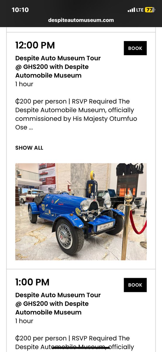 Apparently it’s 200 cedis for 1 hour and you have to book on the website 🤝