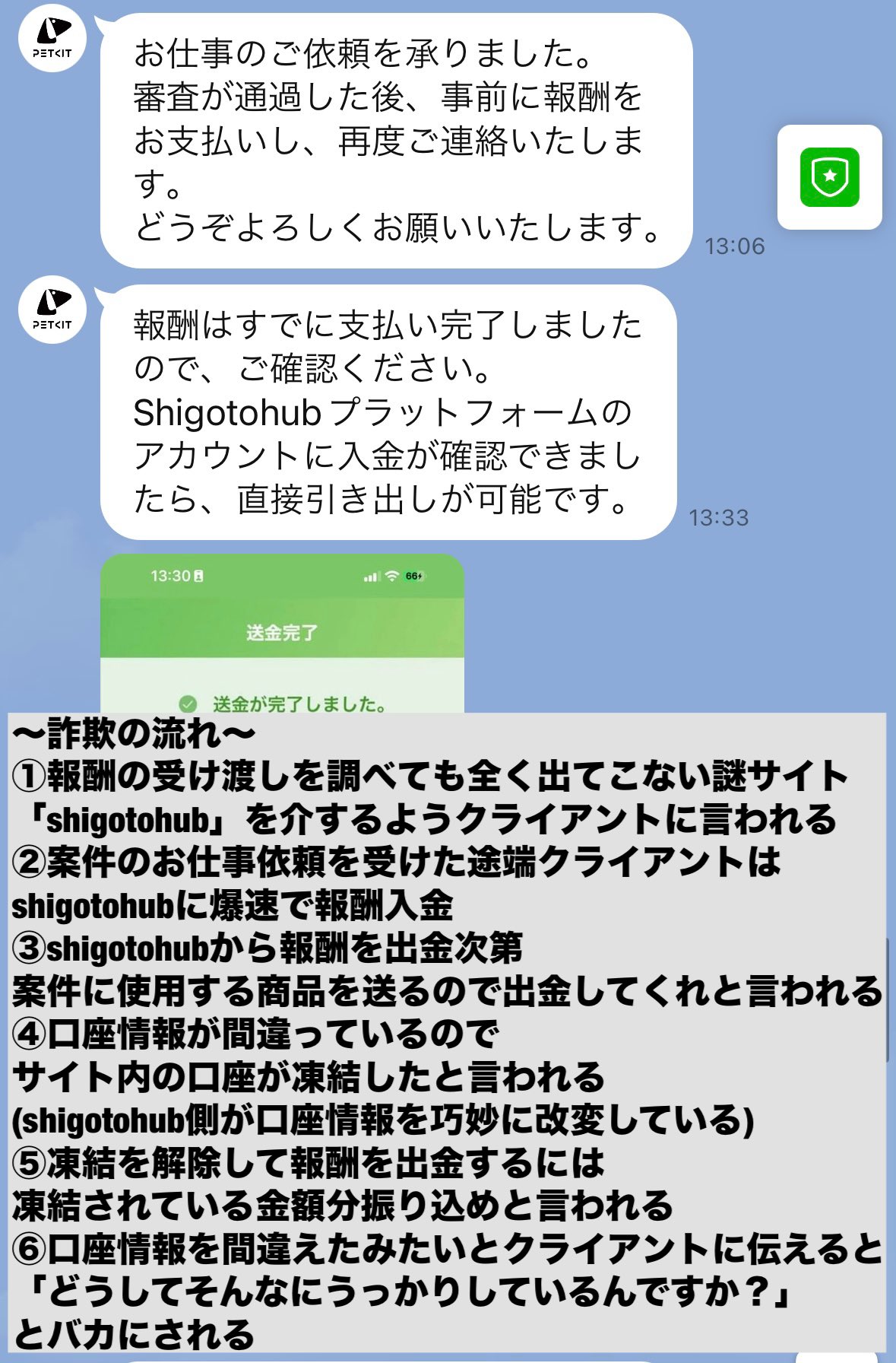 まる　そのほかの方とのお取引は致しませんのでご購入をお控えください このショッピングサイトが詐偽かどうかについて知りたいです