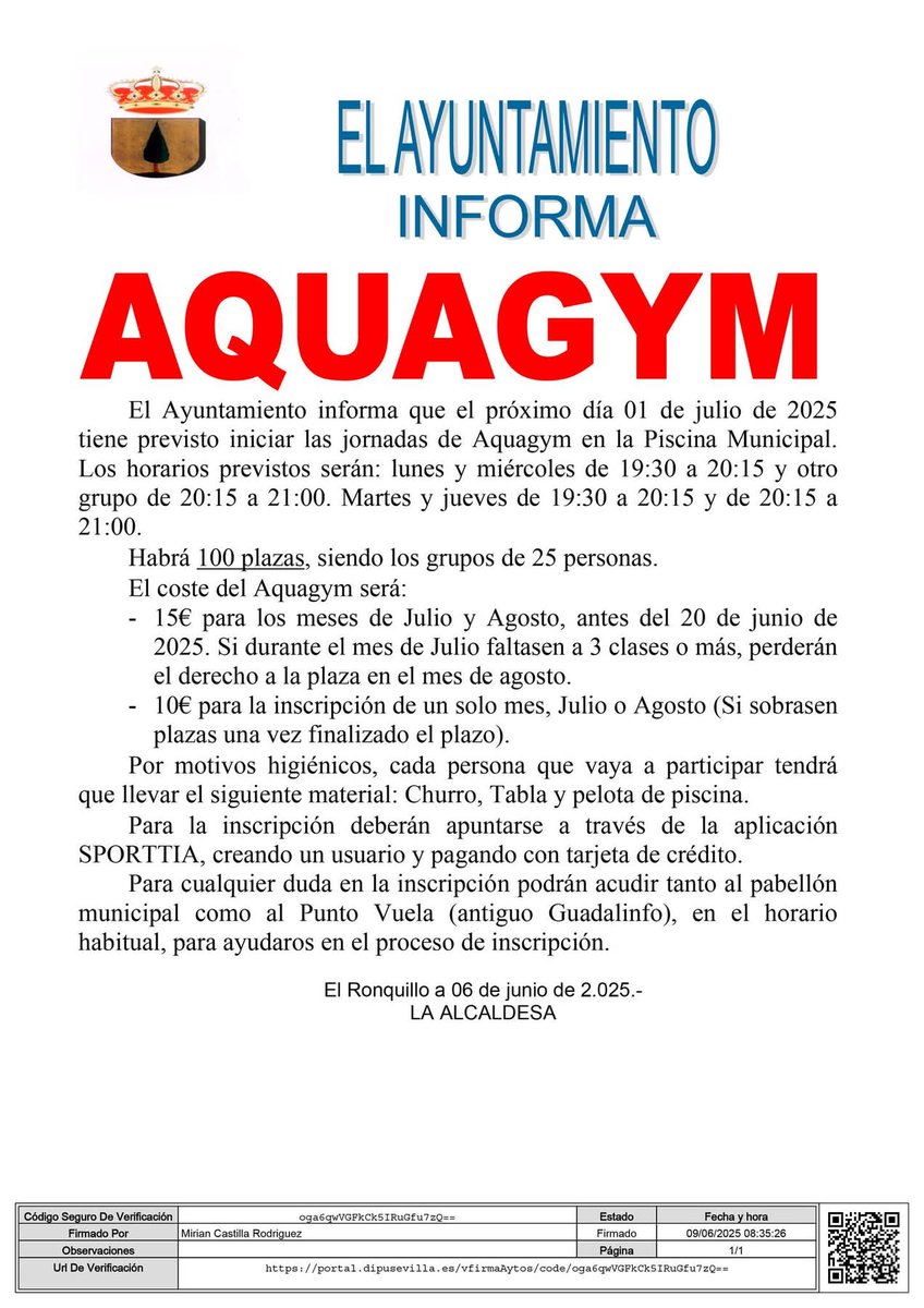 Ayto. El Ronquillo (@aytoelronquillo) on Twitter photo 