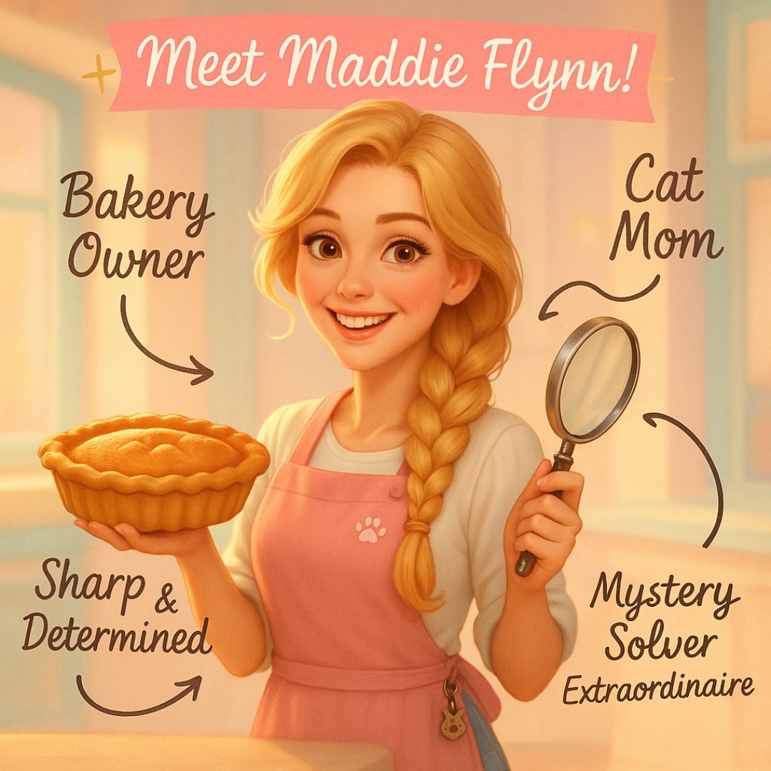 🥧🔍 Meet Maddie Flynn—baker by day, amateur sleuth by... also by day (and night!).

Step into Maple Lane: small-town charm, flaky pie crusts, and cozy twists.

📚 Start the mystery: caphipps.com/collections/ma…

#CozyMystery #MapleLaneMystery #CAPhipps