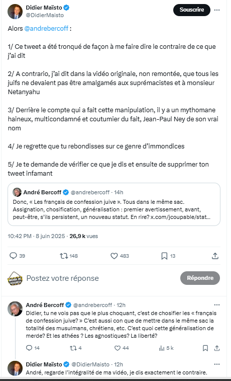 Antiaberkane's tweet photo. Embrouilles dans le gang des conspi, j'adore !! Ils ne se comprennent déjà pas eux mêmes, mais là c'est hilarant. C'est ça le résultat de relayer des infos sans les regarder.. "Journalistes" citoyens... 😂 0 crédibilité
#didiermaisto #andrebercoff https://t.co/Rm6XiZVL9T