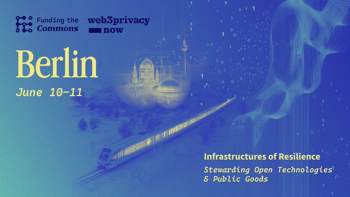 GM, Funding the Commons Forum Berlin starts today. 🪩🌀

Agenda: ftcberlin2025.sched.com/print/all
Location: maps.app.goo.gl/Qs8e4bNeDn4MGo…
Get tickets: lu.ma/ftc-berlin-2025
