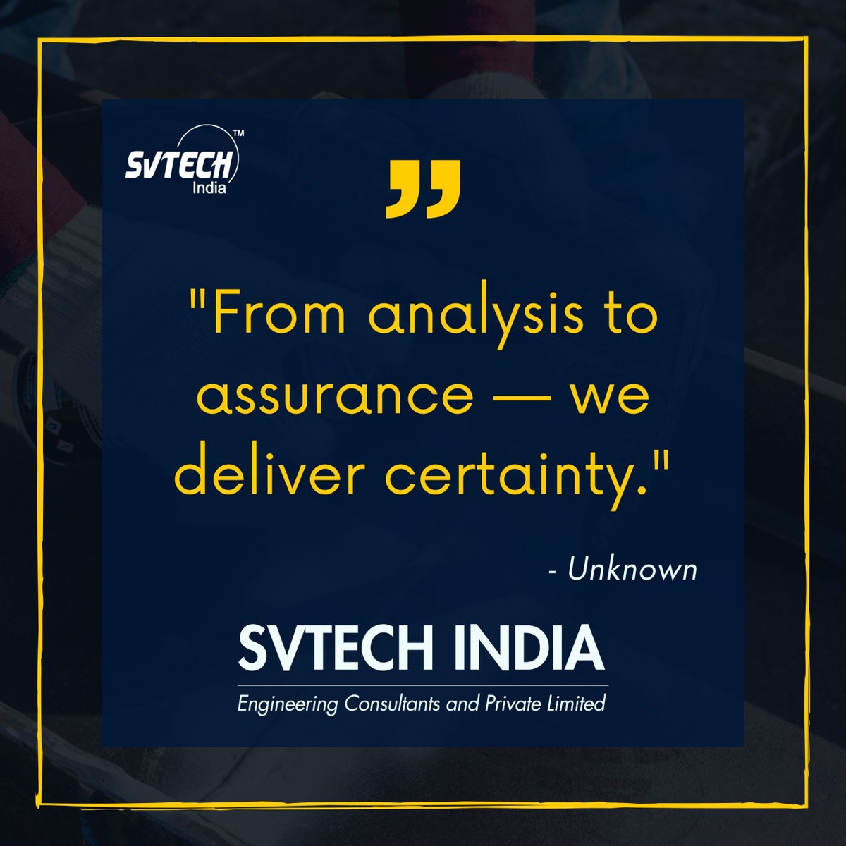 SVTech_India's tweet image. From analysis to assurance — we deliver certainty.

Phone: +91 9822522259 / +91 9096135909
Email: sales@svtechengineering.com
Website: svtechengineering.com

#SVTech #pune #mumbai #maharashtra #marathi #india #ig #delhi #construction #architecture #design #building #welding